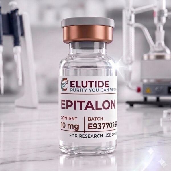 Elutide Epitalon 10mg lyophilized research peptide vial