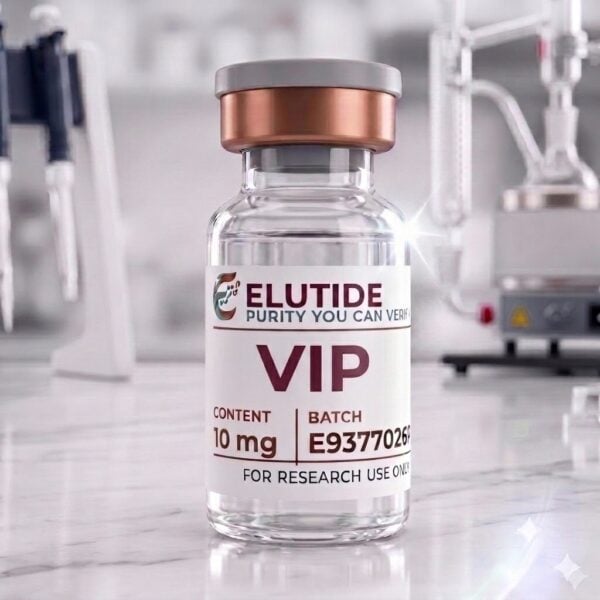 Elutide VIP 10mg lyophilized research peptide vial